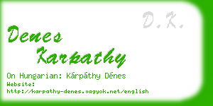 denes karpathy business card
